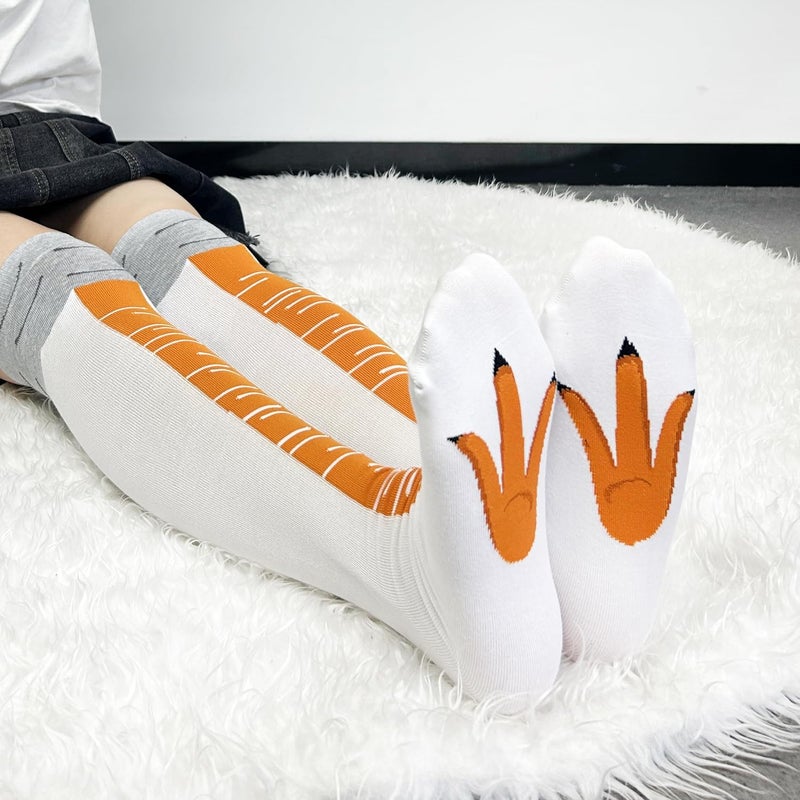 WHOTAY Crazy Funny Chicken Leg Socks for Women Men Novelty Chicken Feet Socks White Elephant Gifts for Adults Gag Gifts - Image 3